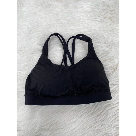 Lululemon Energy Bra Black Luxtreme Sz 4 Sports Bra - Picture 2 of 4